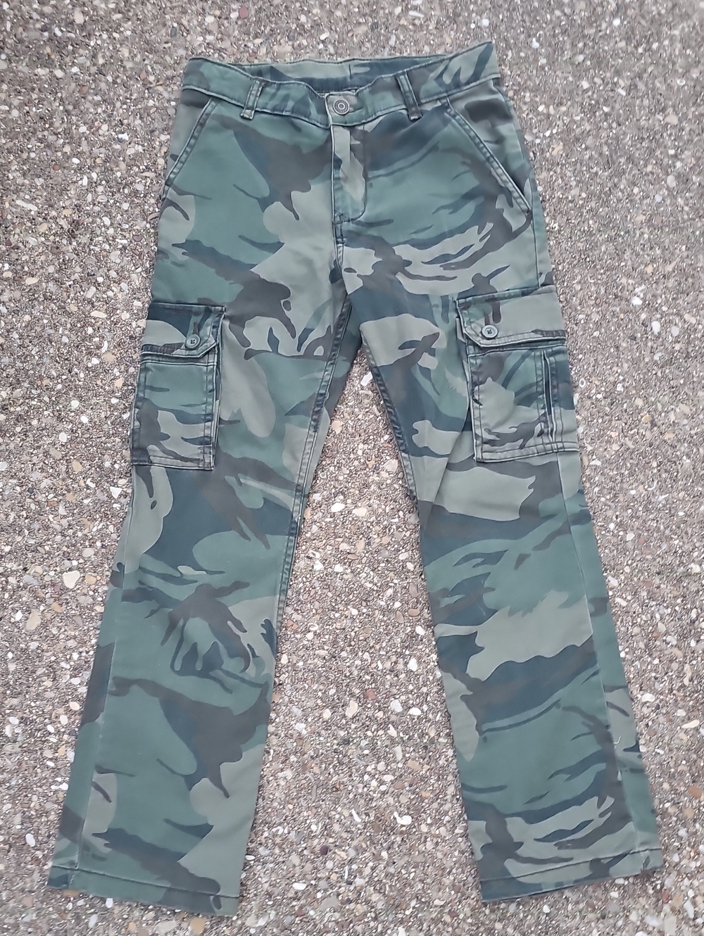 Wrangler Army Green Camouflage Cargo Pants Youth 10 Regular Jeans